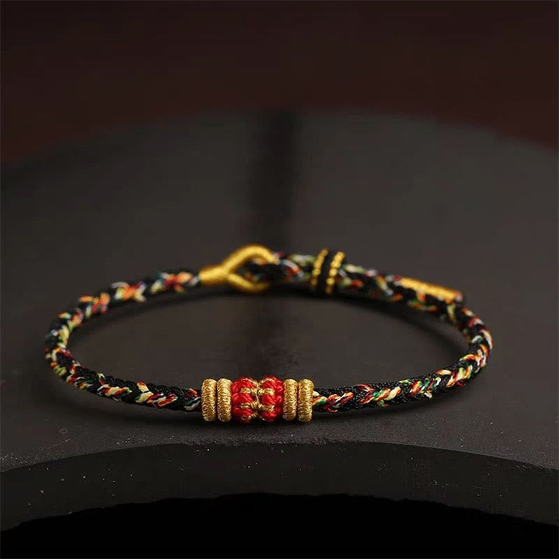 Buntes spirituelles King Kong-Knotenarmband für Glück und Schutz