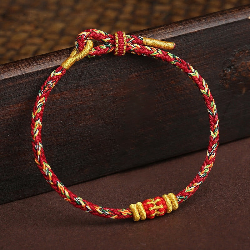 Buntes spirituelles King Kong-Knotenarmband für Glück und Schutz