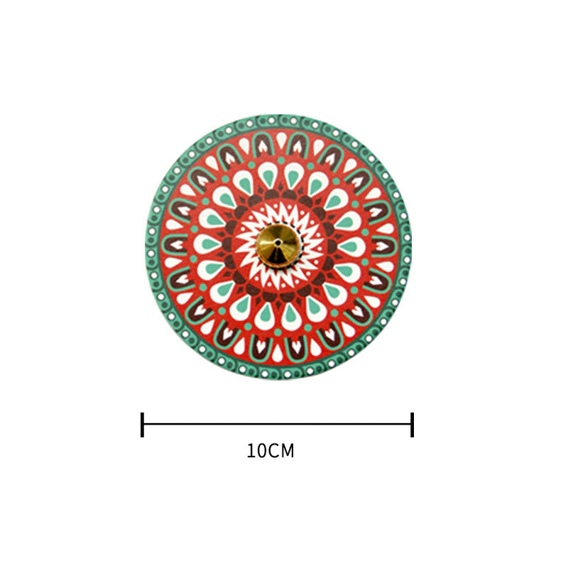 Räucherstäbchenbrenner aus Keramik mit buntem Muster, 10 cm
