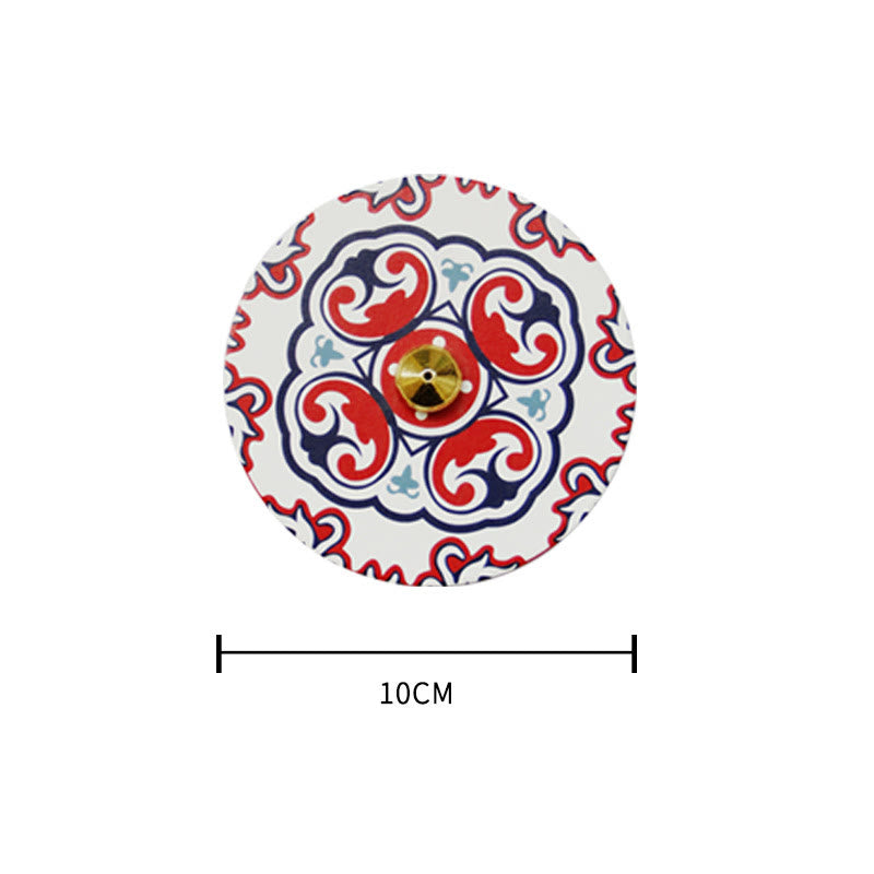 Räucherstäbchenbrenner aus Keramik mit buntem Muster, 10 cm