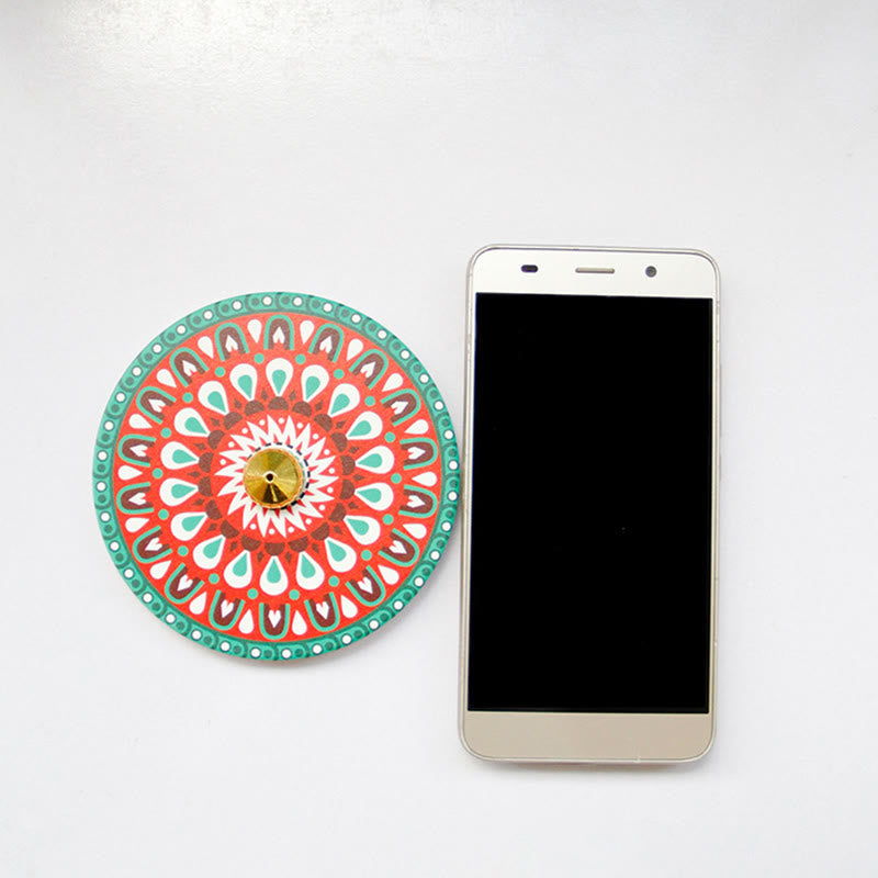 Räucherstäbchenbrenner aus Keramik mit buntem Muster, 10 cm