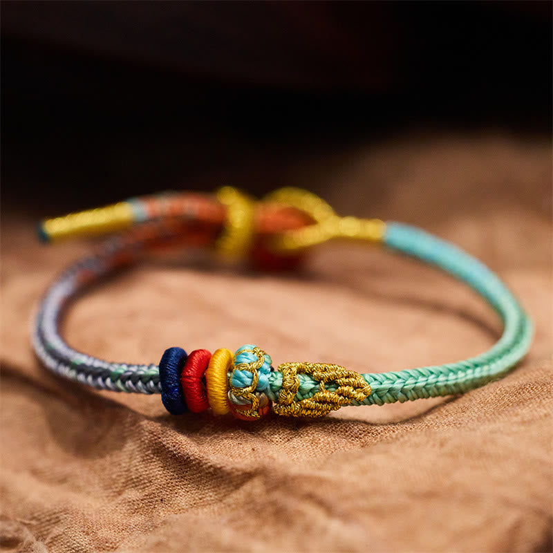 Buntes Seil Achtfaden Friedensknoten Spirituelles Armband