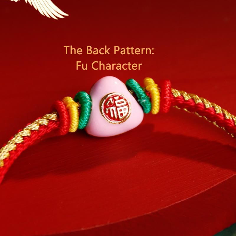 Buntes Seil Fu Charakter Glück Handgemachtes Armband
