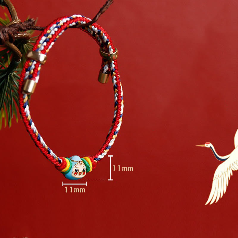 Buntes Seil Fu Charakter Glück Handgemachtes Armband