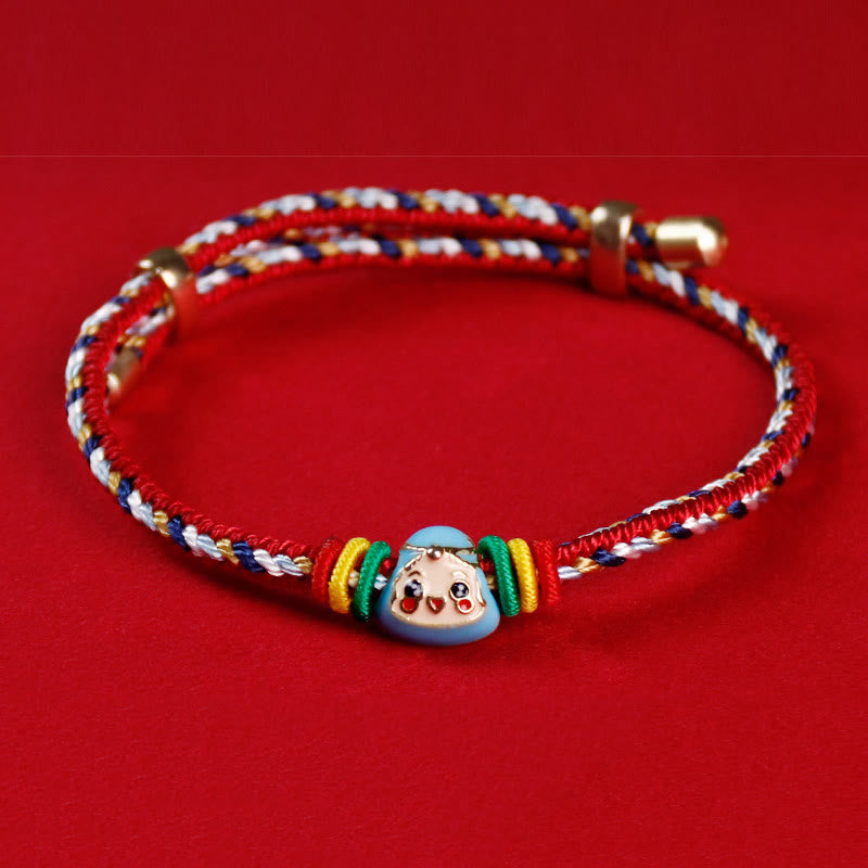 Buntes Seil Fu Charakter Glück Handgemachtes Armband