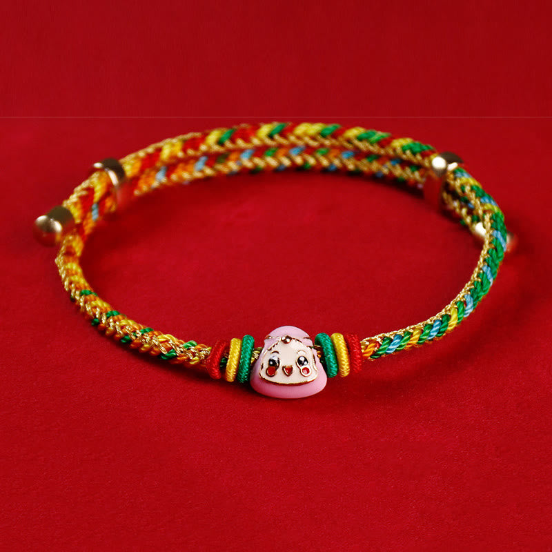 Buntes Seil Fu Charakter Glück Handgemachtes Armband