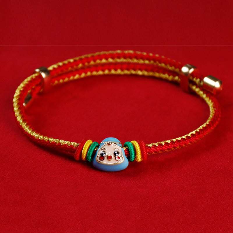 Buntes Seil Fu Charakter Glück Handgemachtes Armband
