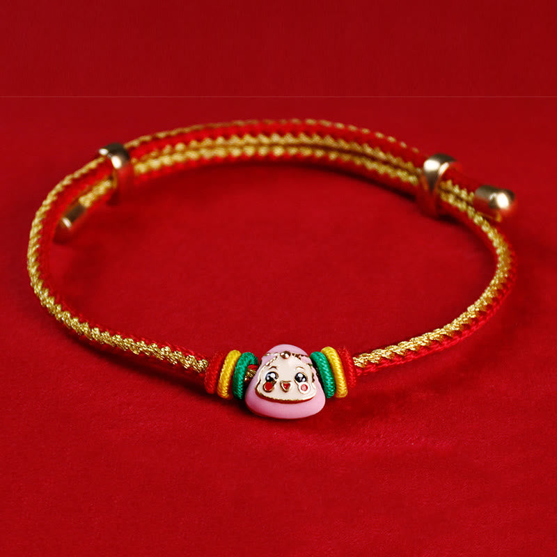 Buntes Seil Fu Charakter Glück Handgemachtes Armband