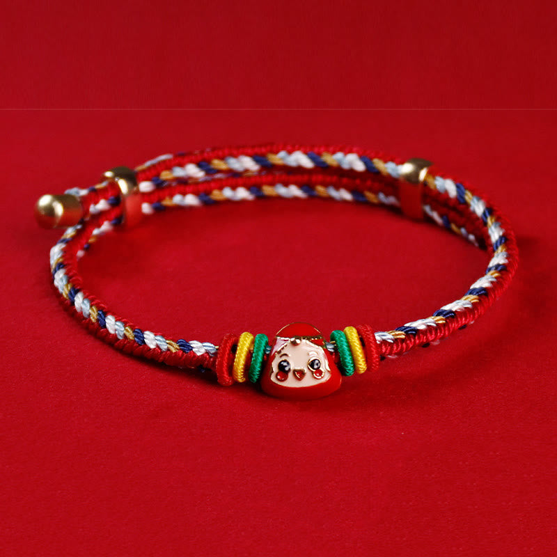 Buntes Seil Fu Charakter Glück Handgemachtes Armband