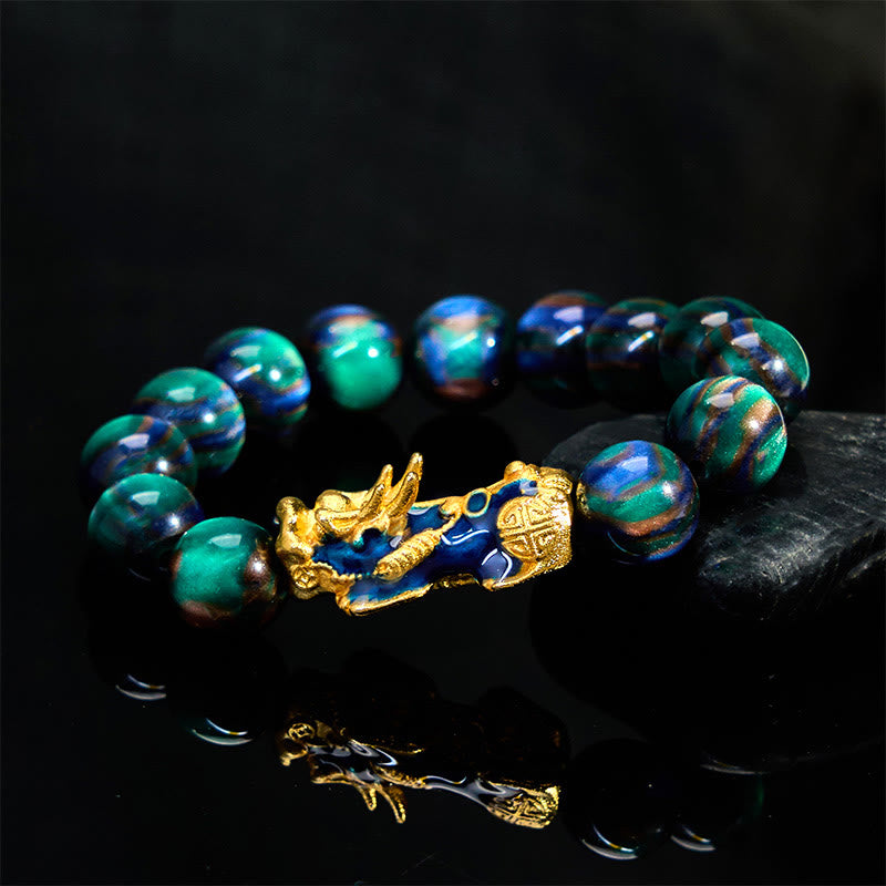 Buntes PiXiu-Armband aus Seeweide, 12 mm, Handgelenk 15–18 cm, Unisex