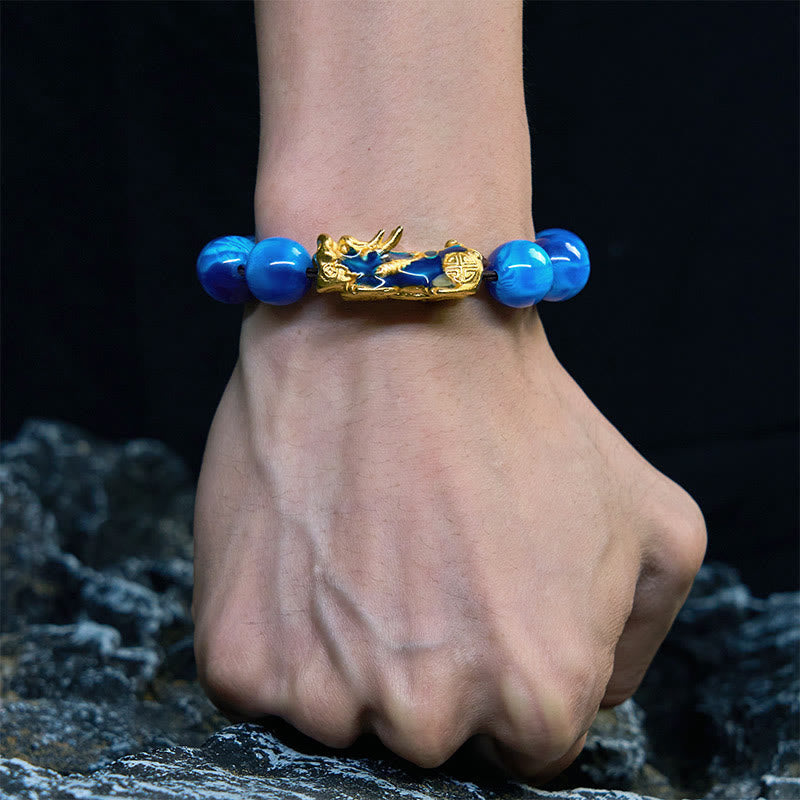 Buntes PiXiu-Armband aus Seeweide, 12 mm, Handgelenk 15–18 cm, Unisex