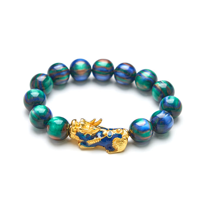 Buntes PiXiu-Armband aus Seeweide, 12 mm, Handgelenk 15–18 cm, Unisex