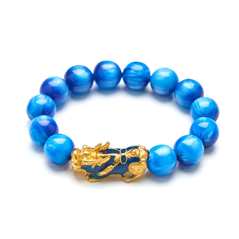 Buntes PiXiu-Armband aus Seeweide, 12 mm, Handgelenk 15–18 cm, Unisex