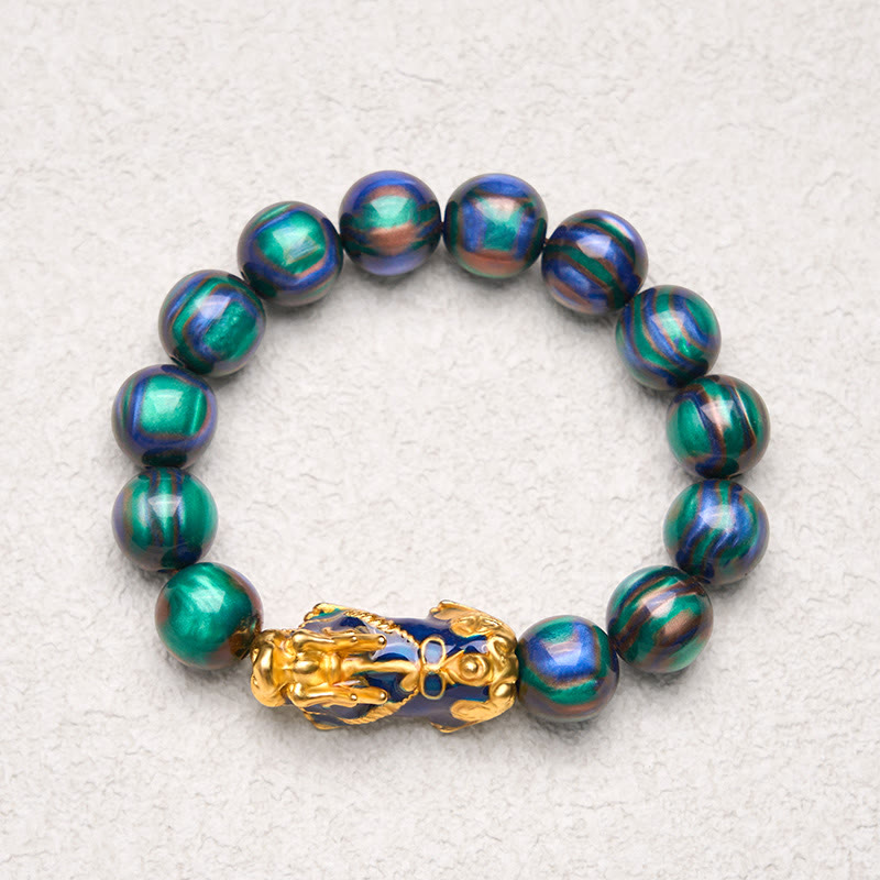 Buntes PiXiu-Armband aus Seeweide, 12 mm, Handgelenk 15–18 cm, Unisex