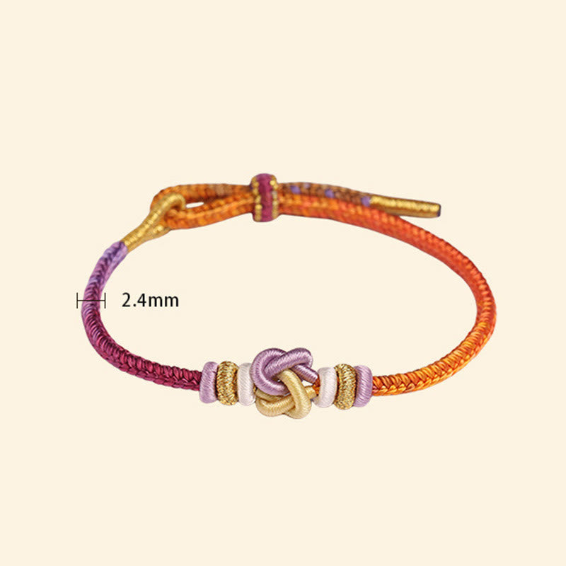 Buntes String-Herzknoten-Schutz-Spirituelles Armband verstellbar