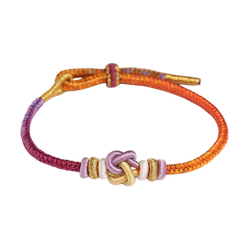 Buntes String-Herzknoten-Schutz-Spirituelles Armband verstellbar