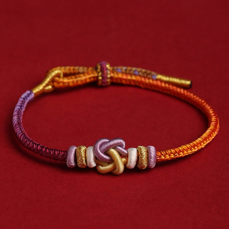 Buntes String-Herzknoten-Schutz-Spirituelles Armband verstellbar