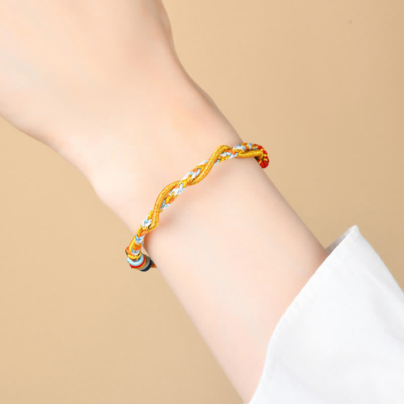 Buntes Schlangendrachen-Armband mit Glücksbringer „Jahr der Schlange“