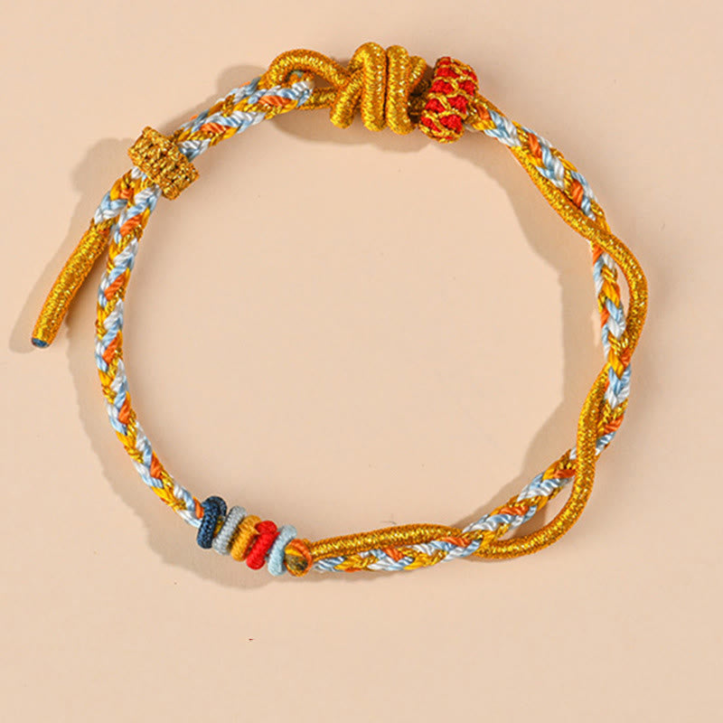 Buntes Schlangendrachen-Armband mit Glücksbringer „Jahr der Schlange“