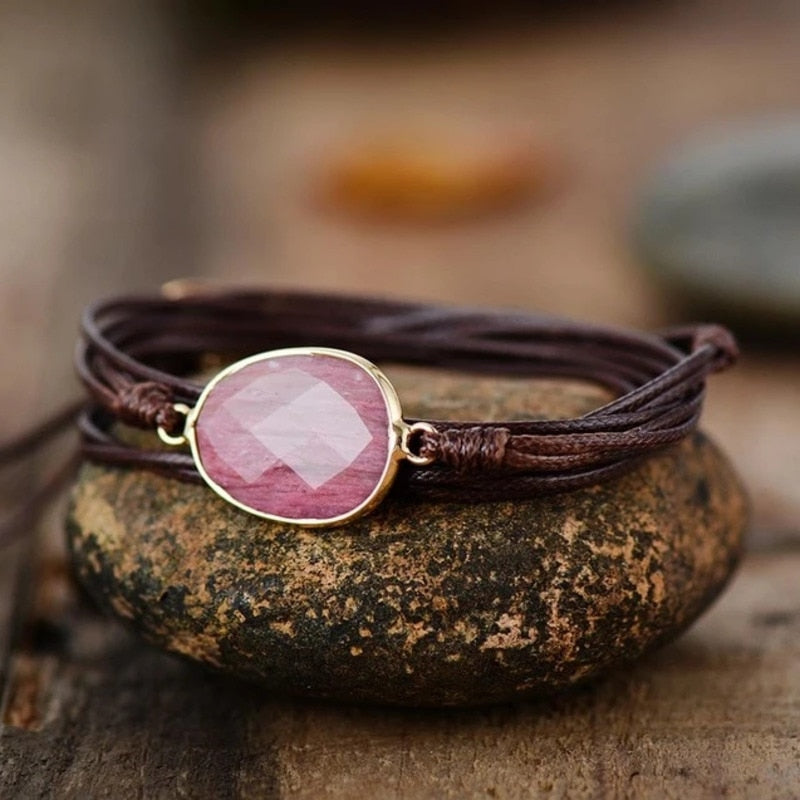 Mitfühlendes Rhodonit-Heilarmband