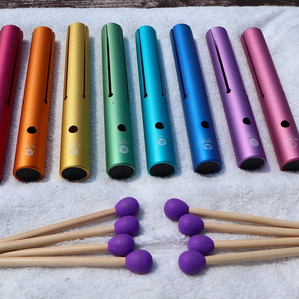 Complete Chakra Tuning Fork Set - 8 Frequencies for Healing - On sale