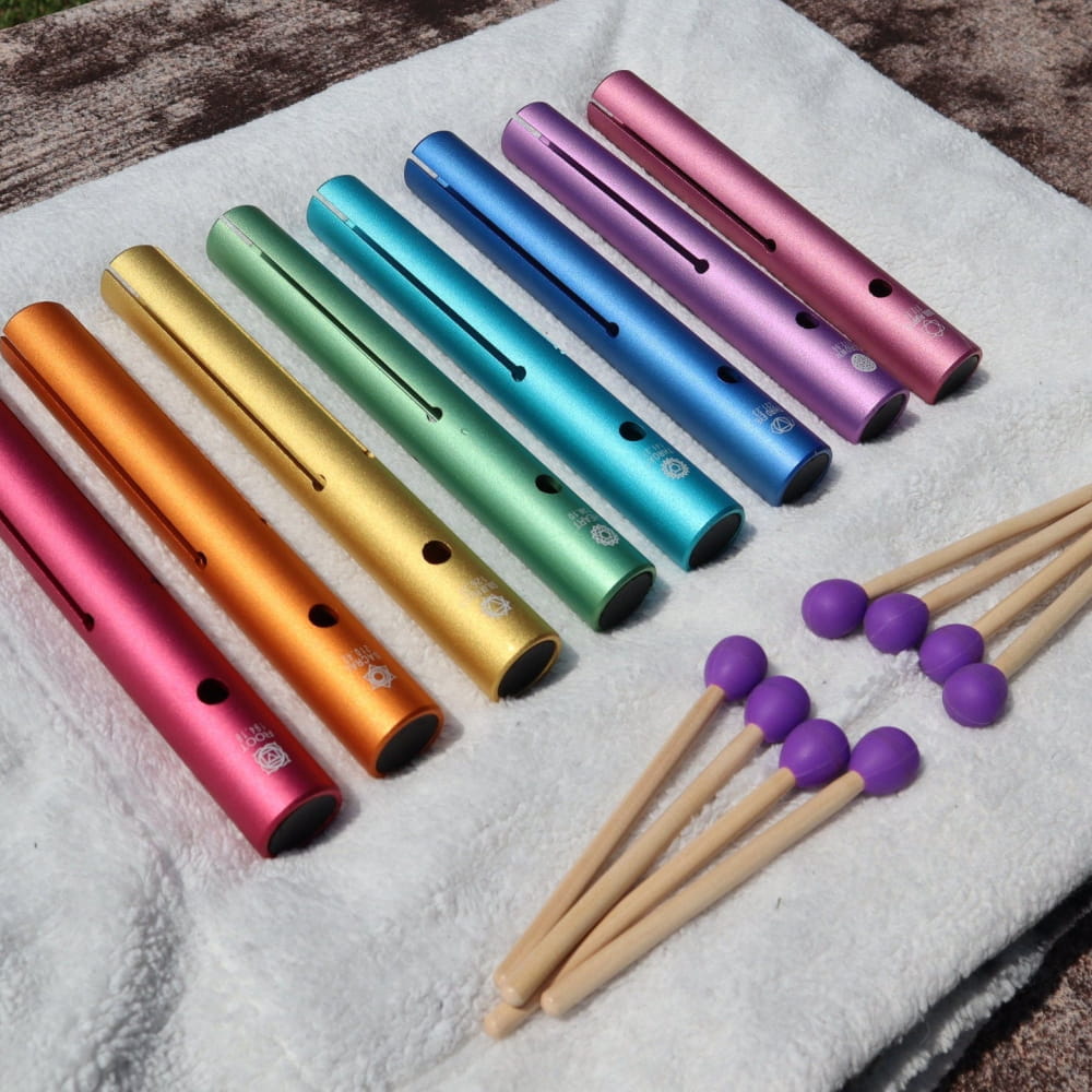 Complete Chakra Tuning Fork Set - 8 Frequencies for Healing - On sale