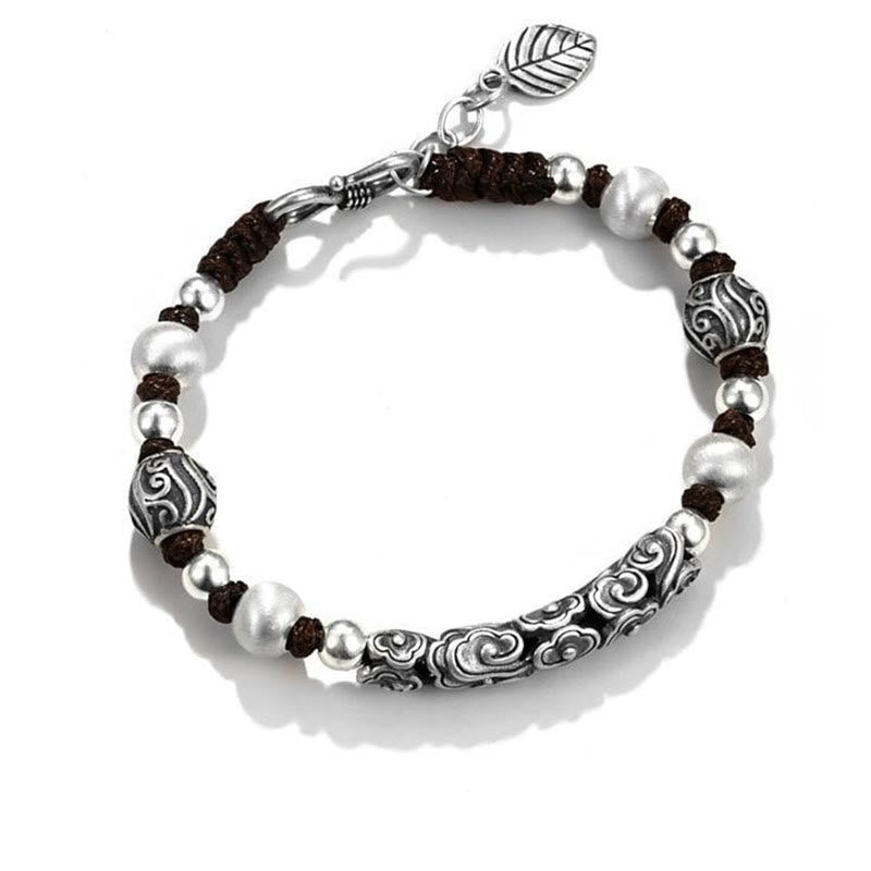 Spirituelles Armband „Glücksbringende Wolke“ aus Kupfer und 999 Sterlingsilber