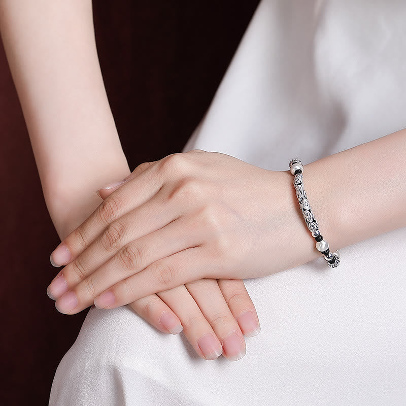 Spirituelles Armband „Glücksbringende Wolke“ aus Kupfer und 999 Sterlingsilber