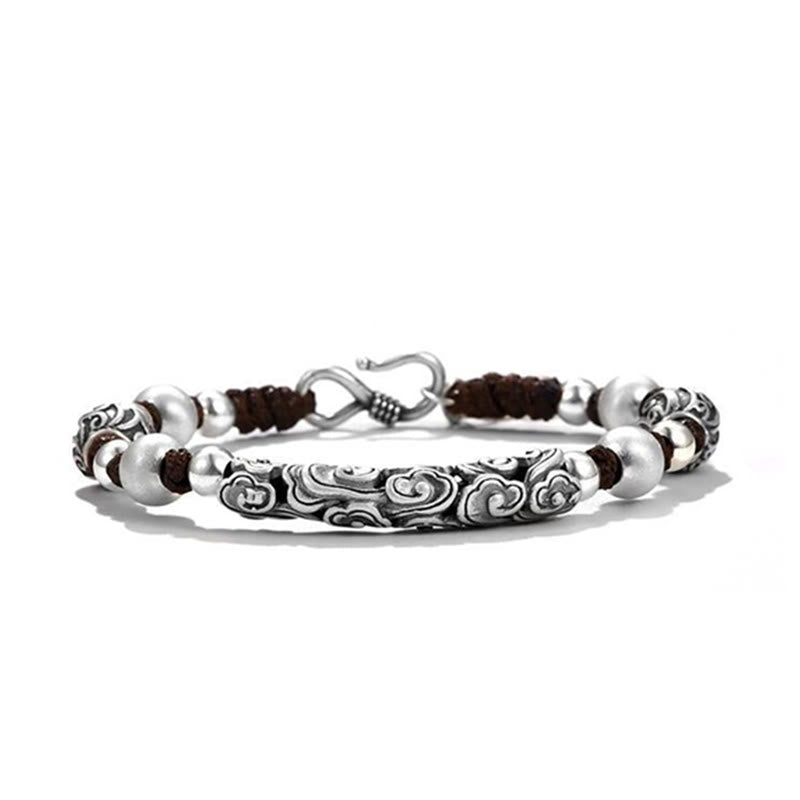 Spirituelles Armband „Glücksbringende Wolke“ aus Kupfer und 999 Sterlingsilber