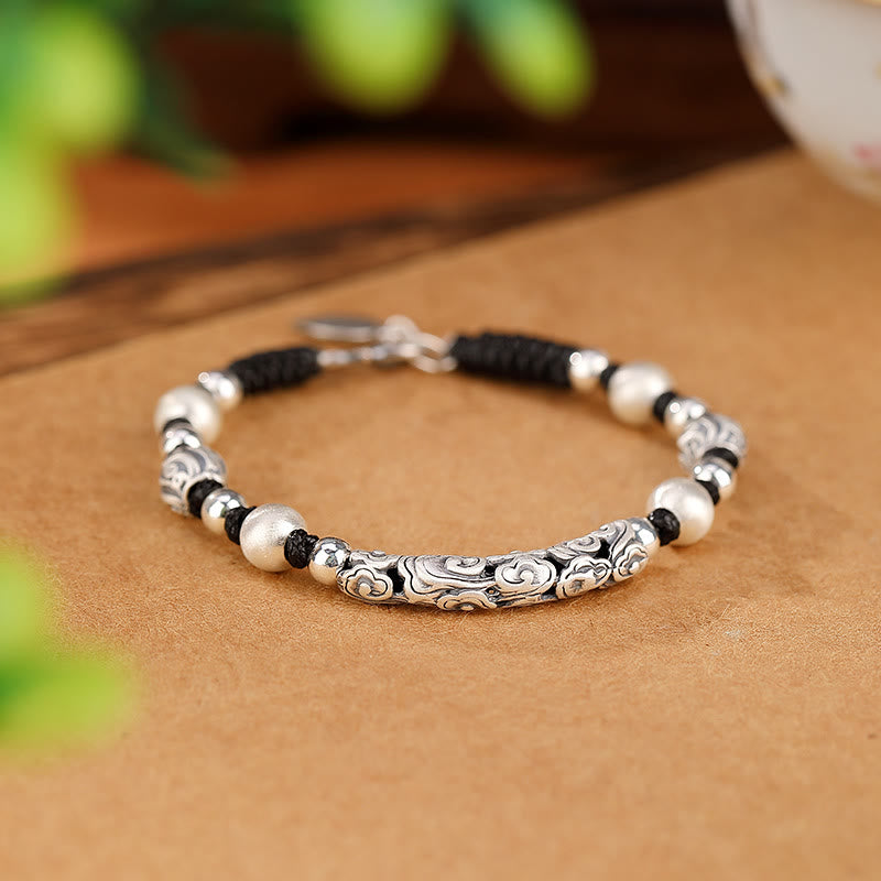 Spirituelles Armband „Glücksbringende Wolke“ aus Kupfer und 999 Sterlingsilber