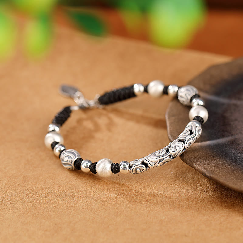 Spirituelles Armband „Glücksbringende Wolke“ aus Kupfer und 999 Sterlingsilber