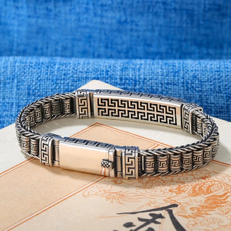 Kupfer-Balance-Armband| Drehbare Vintage-Linien| Spirituelle Pflege