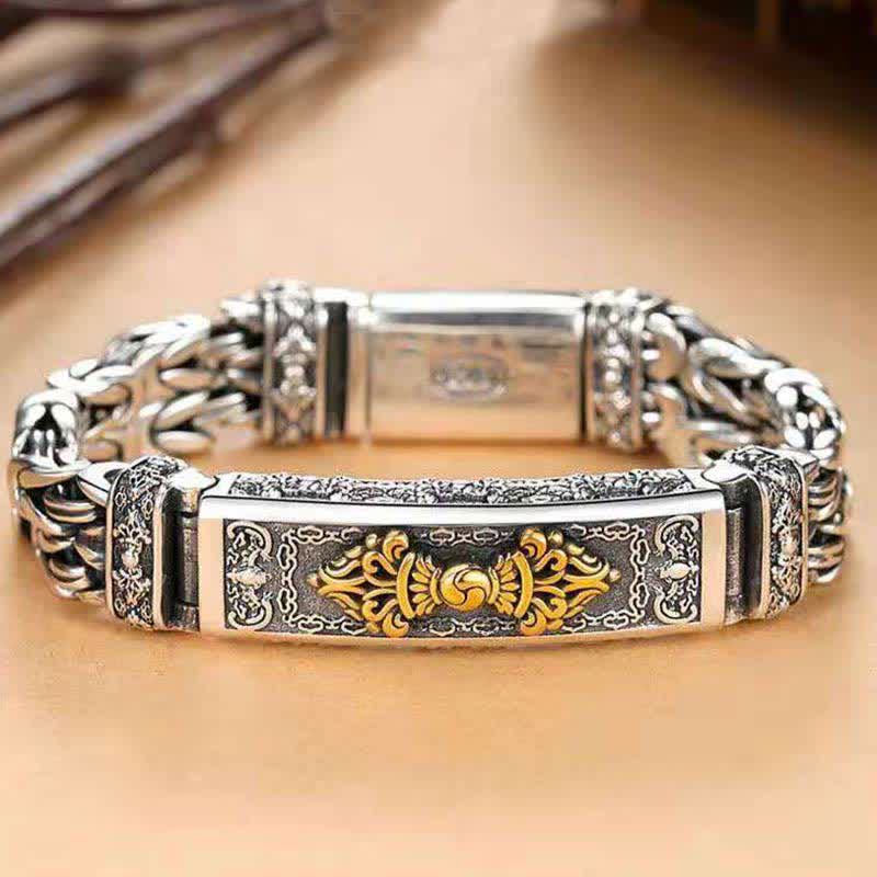 Kupfer-Balance-Armband mit gedrehtem, geflochtenem Vajra-Dorje-Design