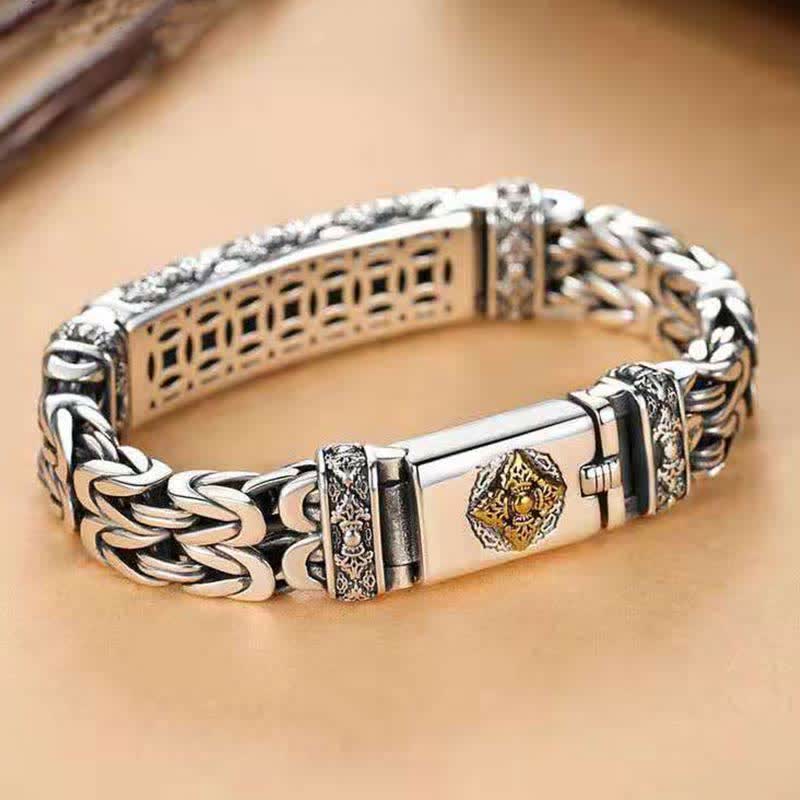 Kupfer-Balance-Armband mit gedrehtem, geflochtenem Vajra-Dorje-Design