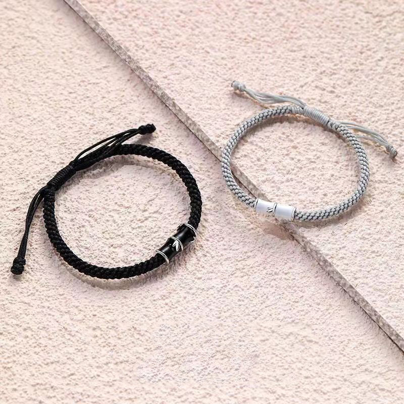 Kupfer-Bambus-Paar-Seilarmband für spirituelle Heilung