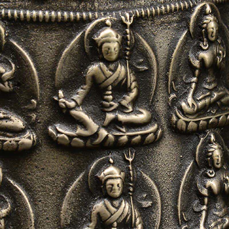 Kupfer Buddha Drachen Windspiel Glocke 15,5x20,5 cm Zen Decor