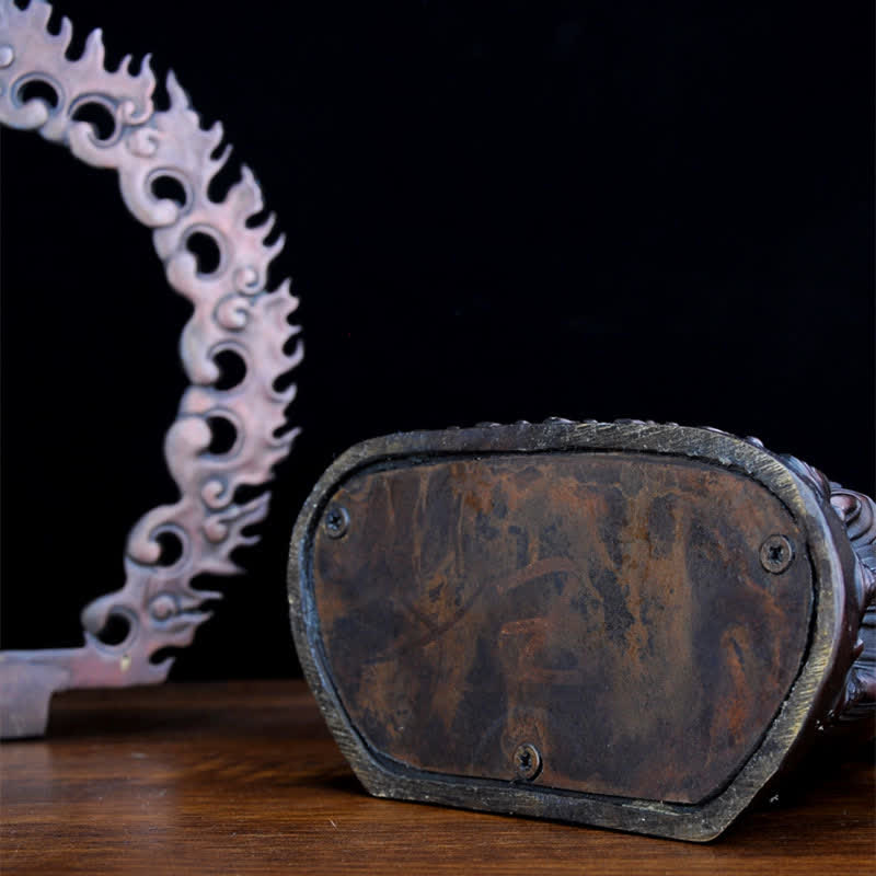 Kupfer Buddha Statue Mahakala Bodhisattva Mitgefühl Figur