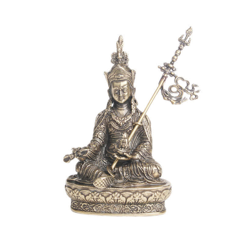 Kupfer Buddha Statue Padmasambhava Gelassenheit Figur 41x66mm