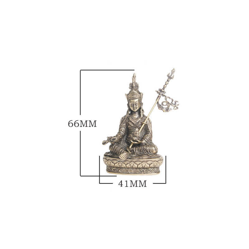 Kupfer Buddha Statue Padmasambhava Gelassenheit Figur 41x66mm