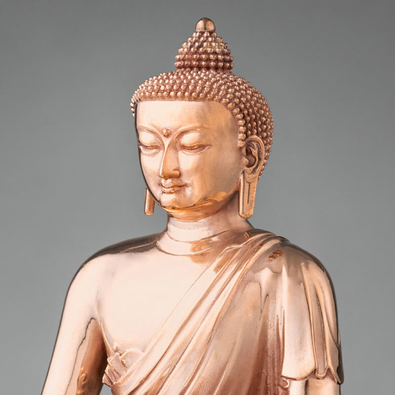 Kupferne Buddha-Statue | Gelassenheit Gautama Shakyamuni Figur