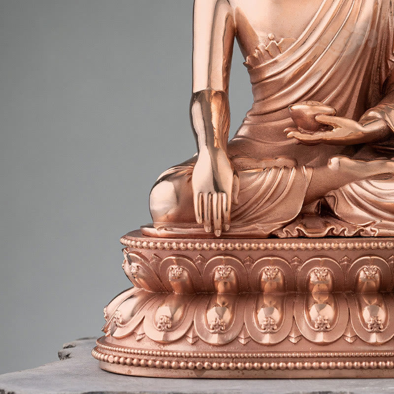 Kupferne Buddha-Statue | Gelassenheit Gautama Shakyamuni Figur