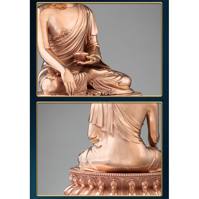 Kupferne Buddha-Statue | Gelassenheit Gautama Shakyamuni Figur