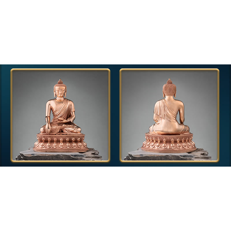 Kupferne Buddha-Statue | Gelassenheit Gautama Shakyamuni Figur