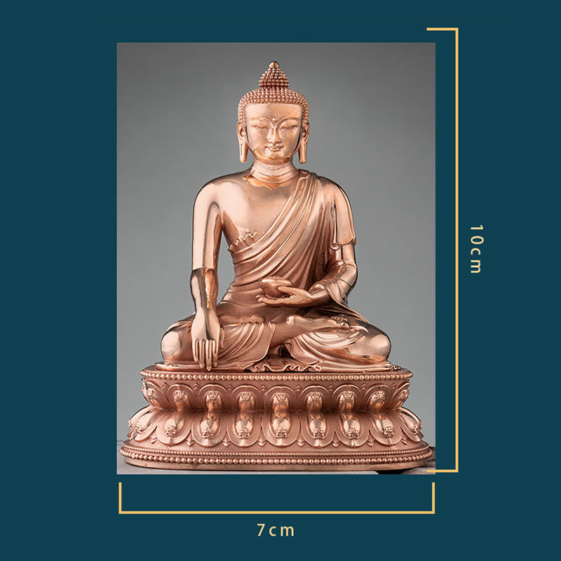 Kupferne Buddha-Statue | Gelassenheit Gautama Shakyamuni Figur