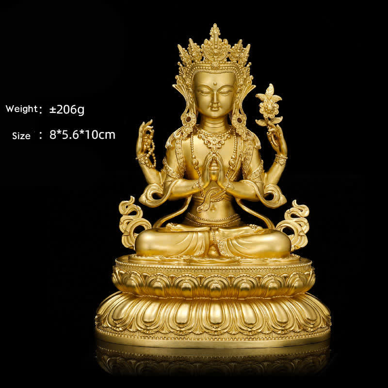 Buddha-Statue aus Kupfer | Shakyamuni Amitabha Medizinbuddha Figur
