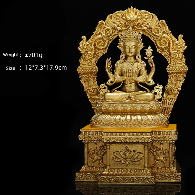 Buddha-Statue aus Kupfer | Shakyamuni Amitabha Medizinbuddha Figur