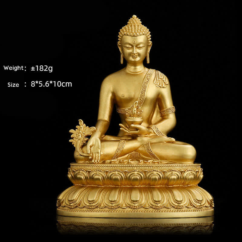 Buddha-Statue aus Kupfer | Shakyamuni Amitabha Medizinbuddha Figur