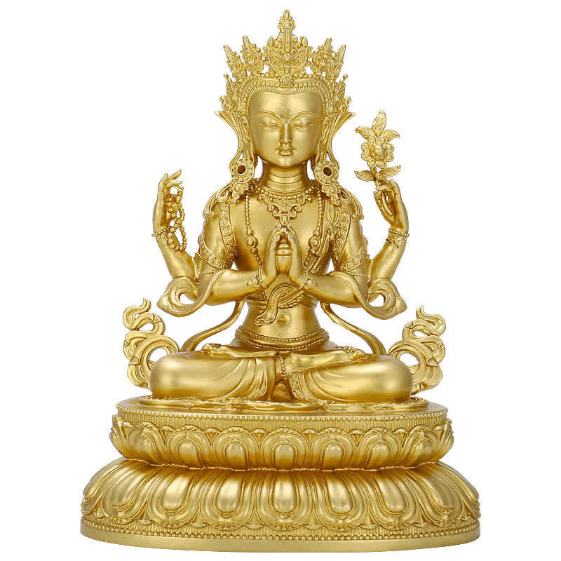 Buddha-Statue aus Kupfer | Shakyamuni Amitabha Medizinbuddha Figur