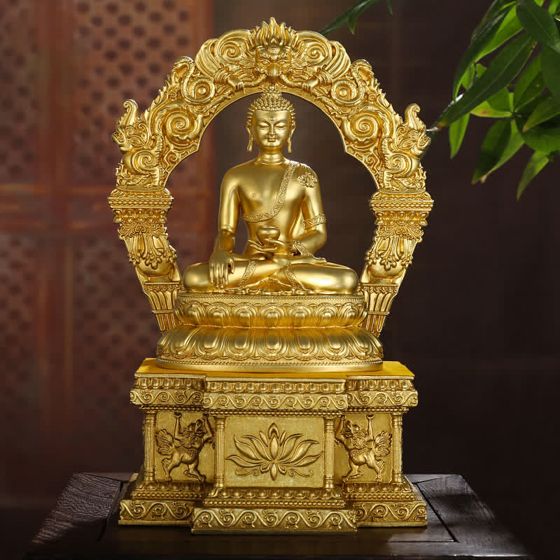 Buddha-Statue aus Kupfer | Shakyamuni Amitabha Medizinbuddha Figur