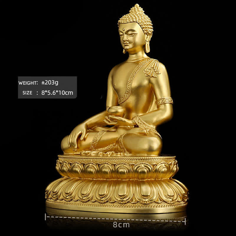 Buddha-Statue aus Kupfer | Shakyamuni Amitabha Medizinbuddha Figur